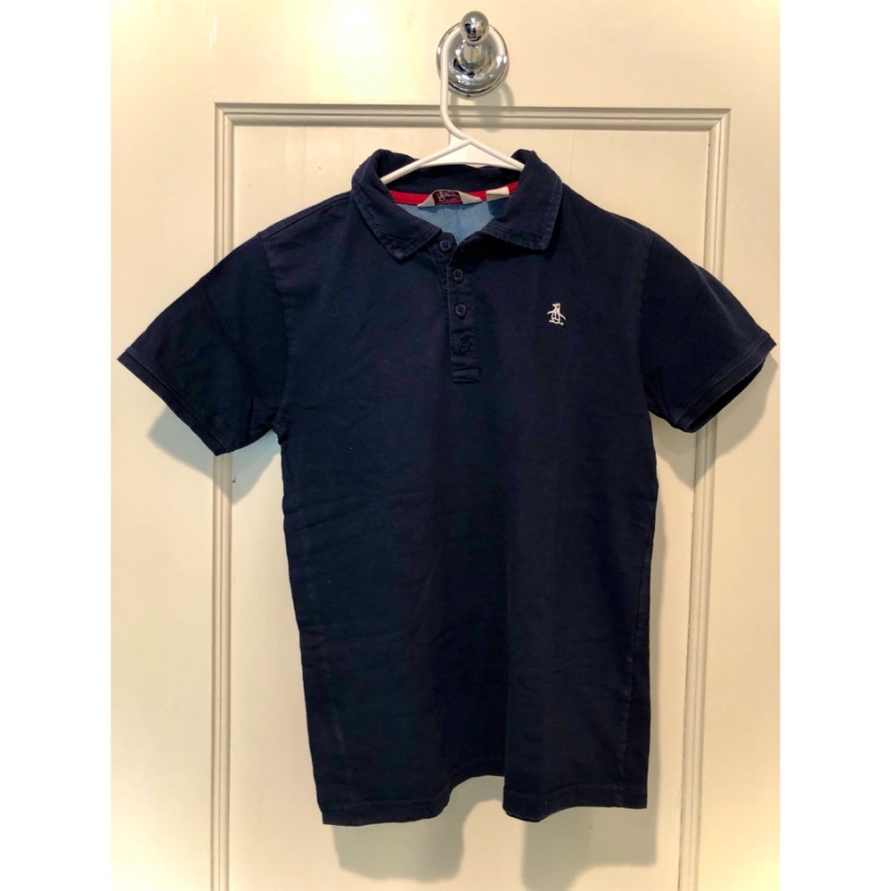 Penguin Blue/ Navy Polo Shirt Boys Medium